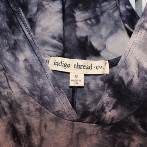 NWOT, Indigo Thread Co, hooded tie dyed coverup dress, size medium
